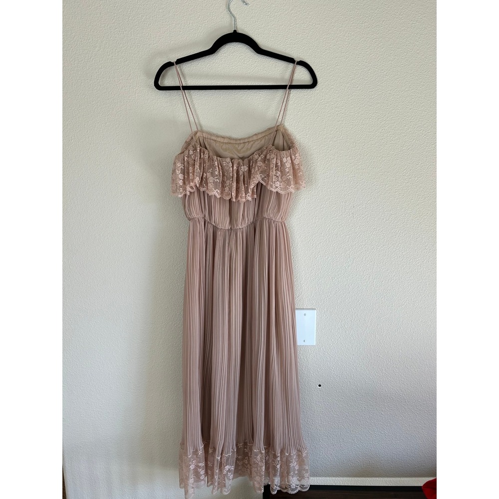 EUC Rare Vintage 1970's Marita By Anthony Muto Pink Nude Sleeveless Midi Dress